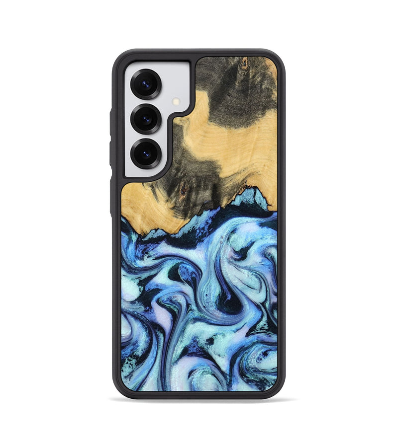 Galaxy S25 Wood Phone Case - Tristin (Blue, 801097)