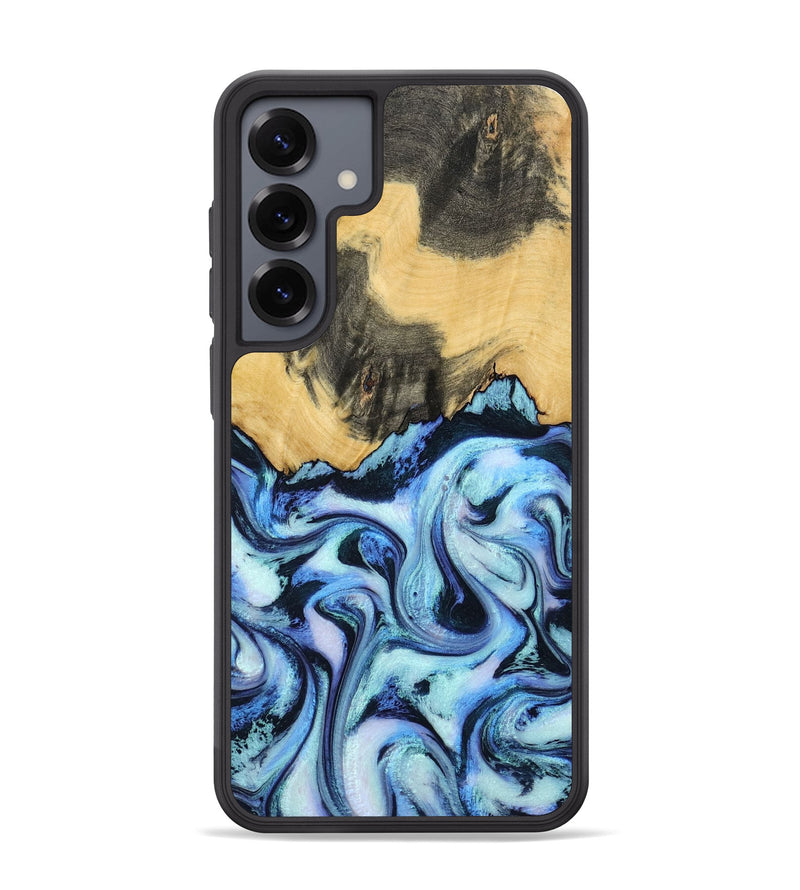 Galaxy S25 Plus Wood Phone Case - Tristin (Blue, 801097)