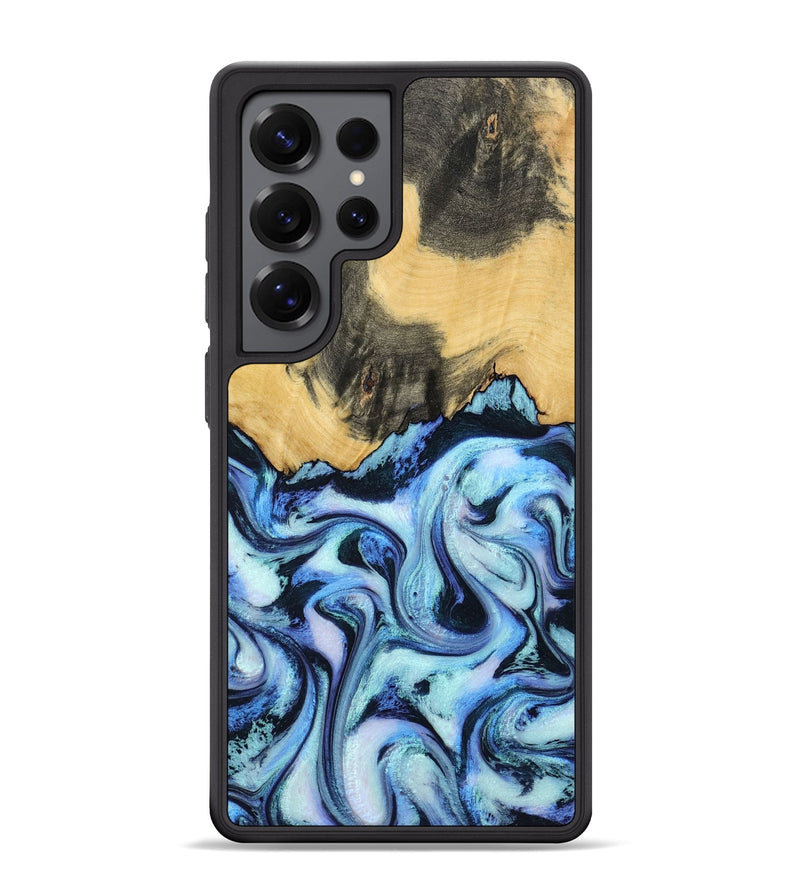 Galaxy S25 Ultra Wood Phone Case - Tristin (Blue, 801097)