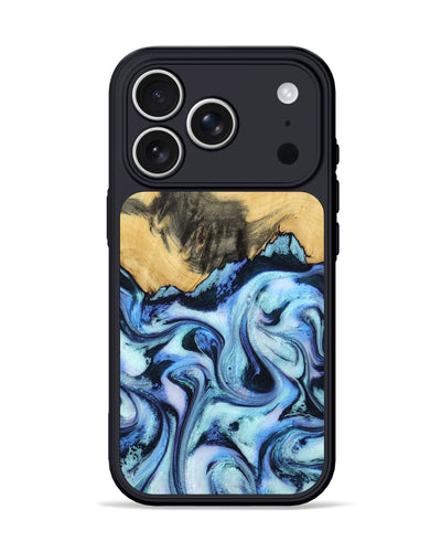 iPhone 17 Pro Wood Phone Case - Tristin (Blue, 801097)