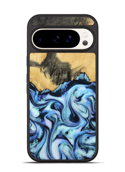 Pixel 9 Wood Phone Case - Tristin (Blue, 801097)