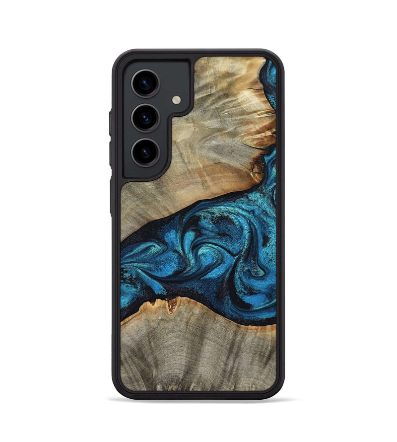 Galaxy S24 Wood Phone Case - Layne (Blue, 801098)