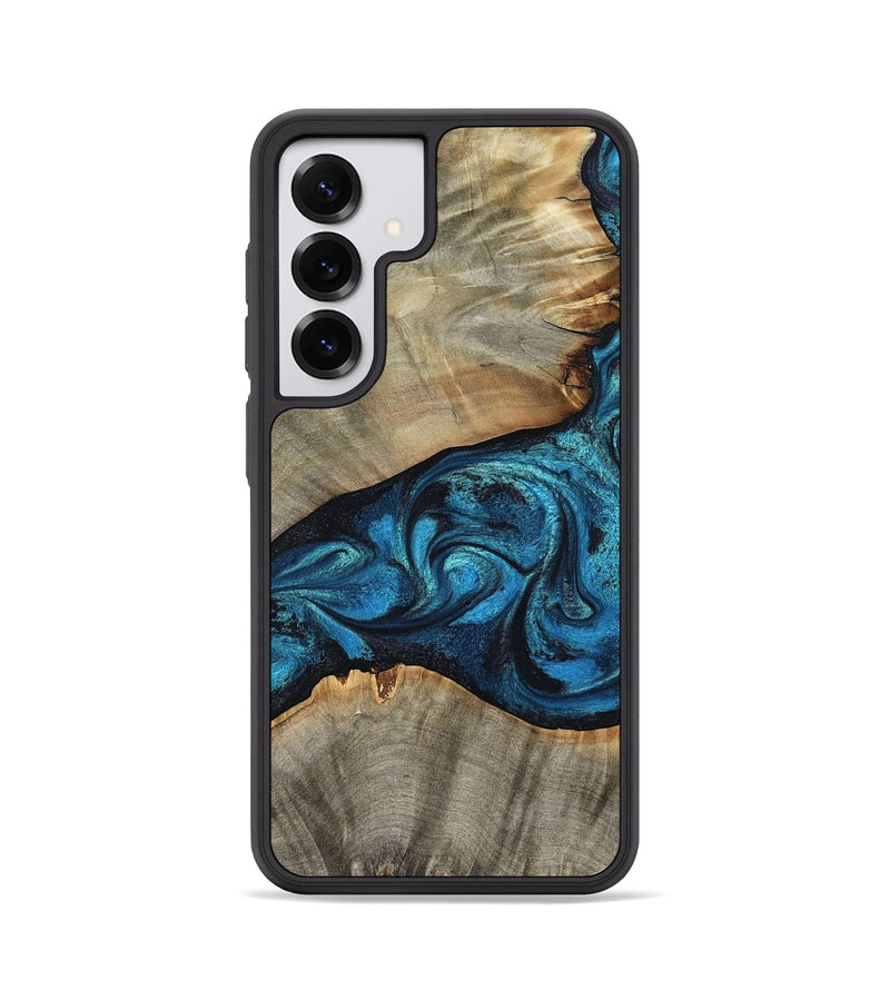 Galaxy S25 Wood Phone Case - Layne (Blue, 801098)