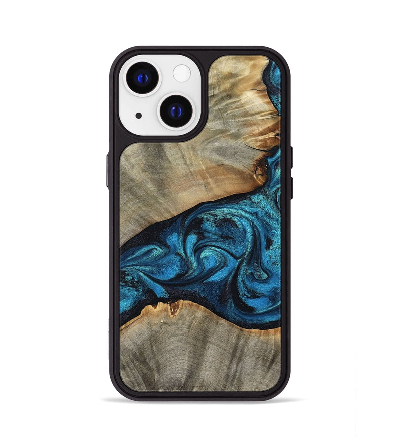 iPhone 13 Wood Phone Case - Layne (Blue, 801098)
