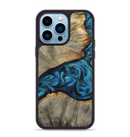 iPhone 14 Pro Max Wood Phone Case - Layne (Blue, 801098)