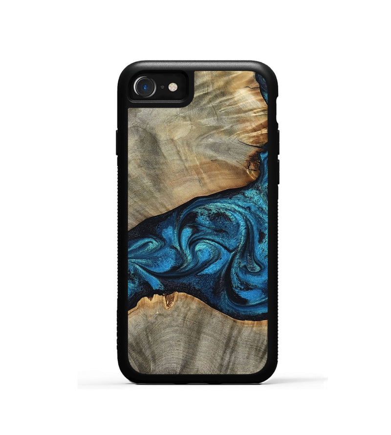 iPhone SE Wood Phone Case - Layne (Blue, 801098)