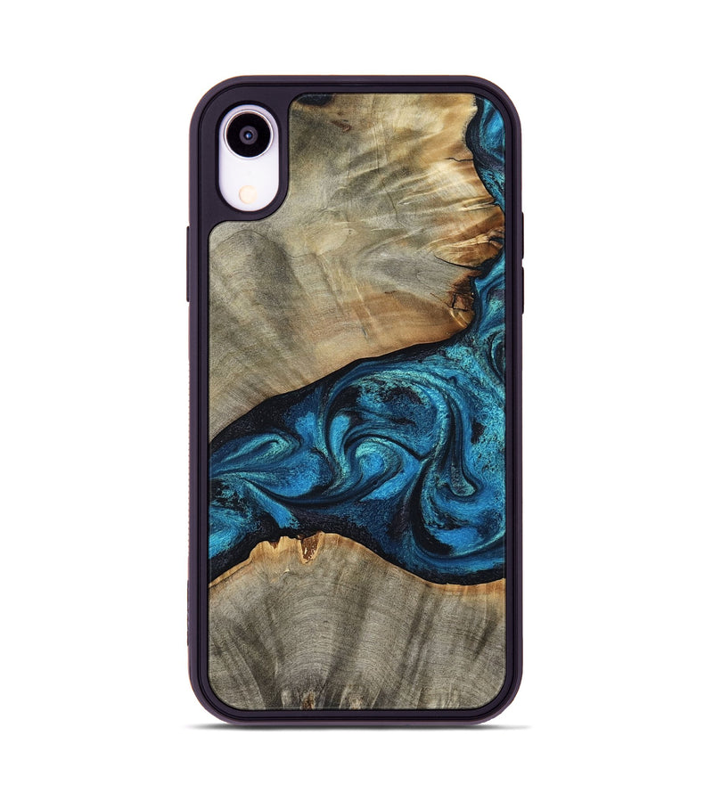 iPhone Xr Wood Phone Case - Layne (Blue, 801098)