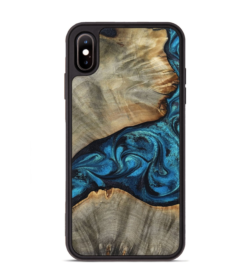 iPhone Xs Max Wood Phone Case - Layne (Blue, 801098)