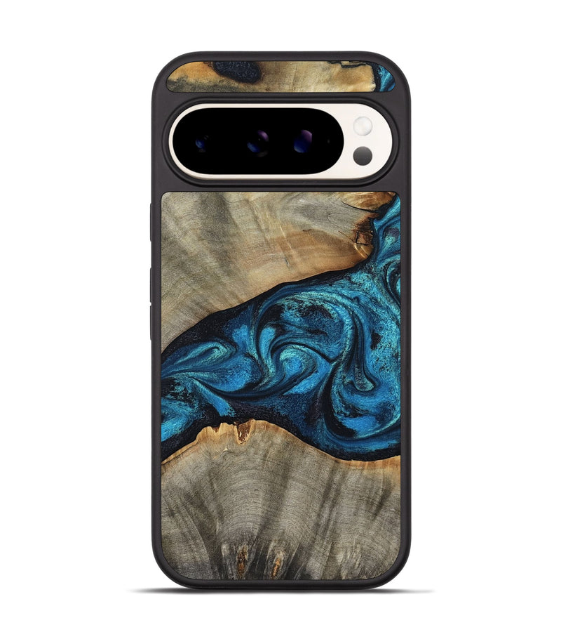 Pixel 9 Pro Wood Phone Case - Layne (Blue, 801098)
