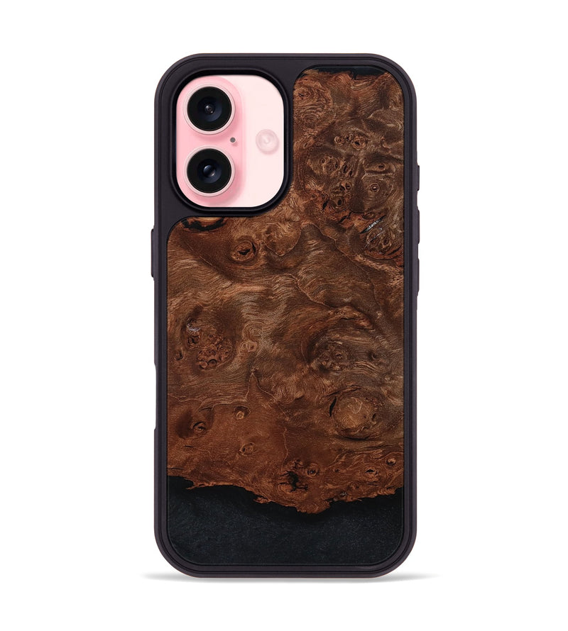iPhone 16 Wood Phone Case - Amy (Wood Burl, 801099)