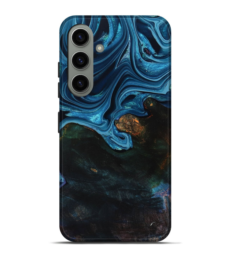 Galaxy S24 Plus Wood Live Edge Phone Case - Aleah (Blue, 801103)