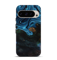 Pixel 10 Wood Live Edge Phone Case - Aleah (Blue, 801103)