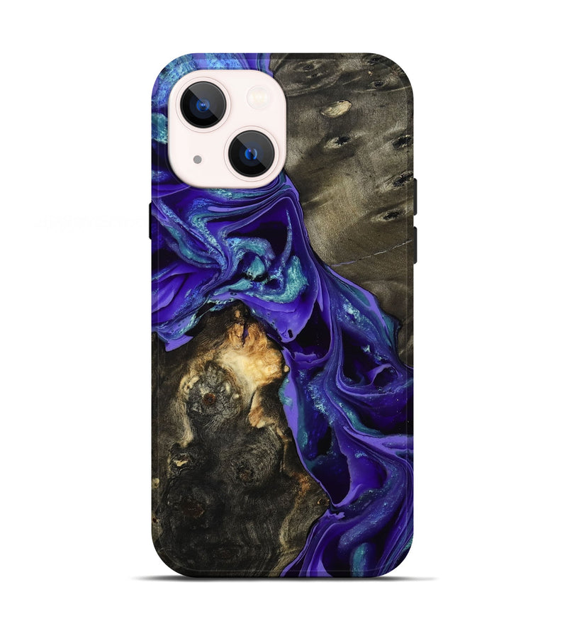 iPhone 13 Wood Live Edge Phone Case - Eugenie (Purple, 801105)