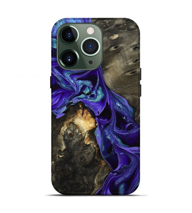 iPhone 13 Pro Wood Live Edge Phone Case - Eugenie (Purple, 801105)