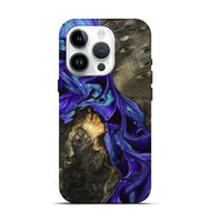 iPhone 15 Pro Wood Live Edge Phone Case - Eugenie (Purple, 801105)