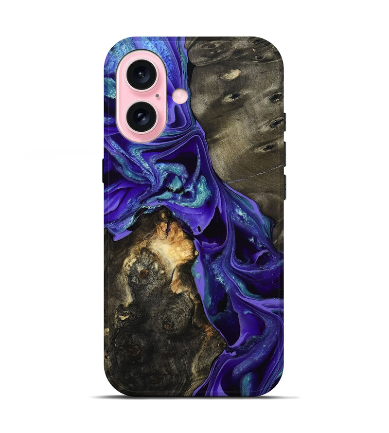 iPhone 17 Wood Live Edge Phone Case - Eugenie (Purple, 801105)