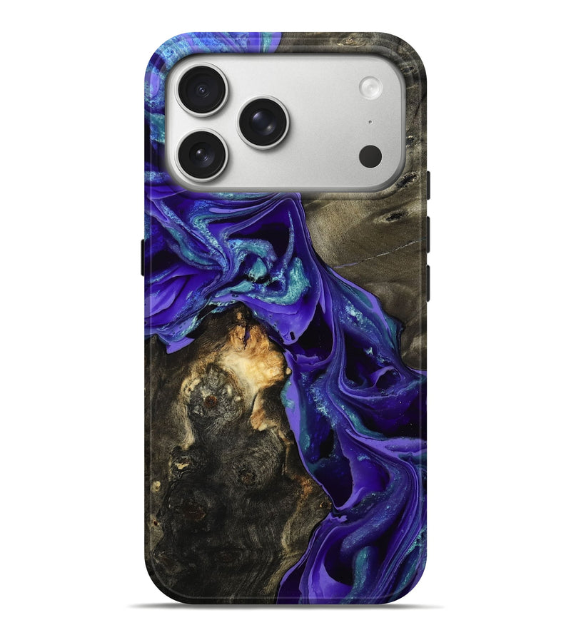 iPhone 17 Pro Max Wood Live Edge Phone Case - Eugenie (Purple, 801105)