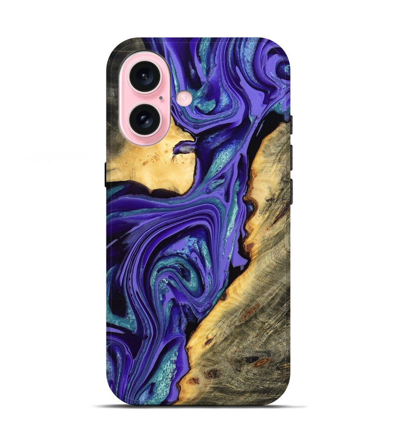 iPhone 17 Wood Live Edge Phone Case - Kayce (Purple, 801106)