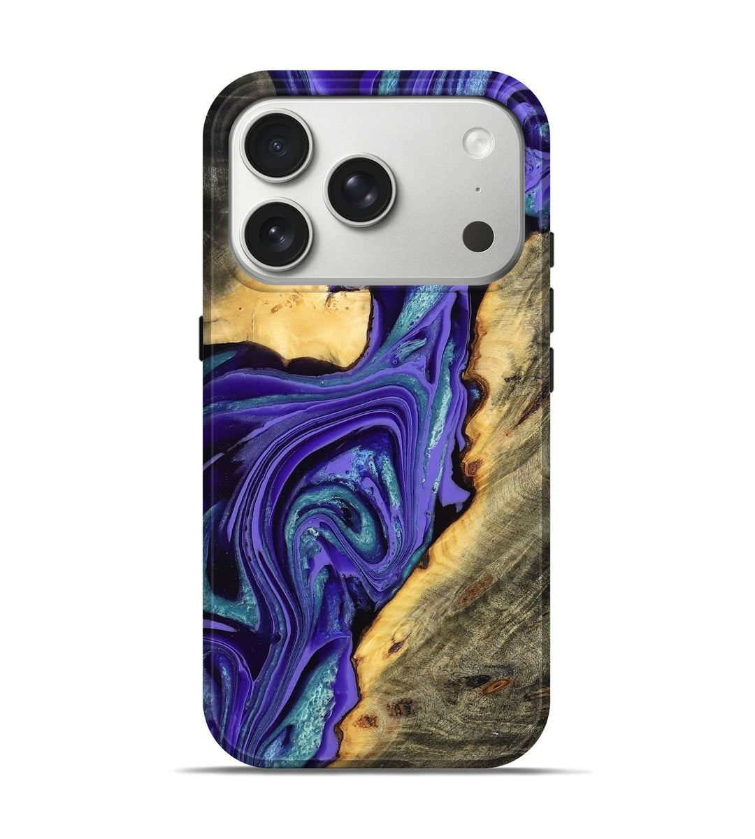 iPhone 17 Pro Wood Live Edge Phone Case - Kayce (Purple, 801106)