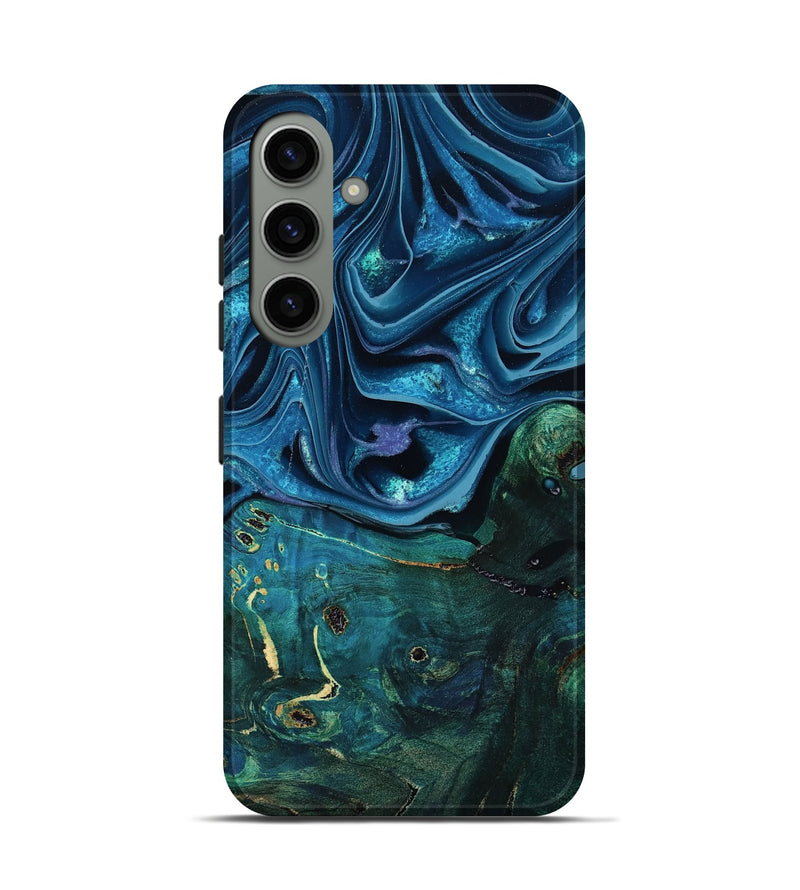 Galaxy S24 Wood Live Edge Phone Case - Zane (Blue, 801108)