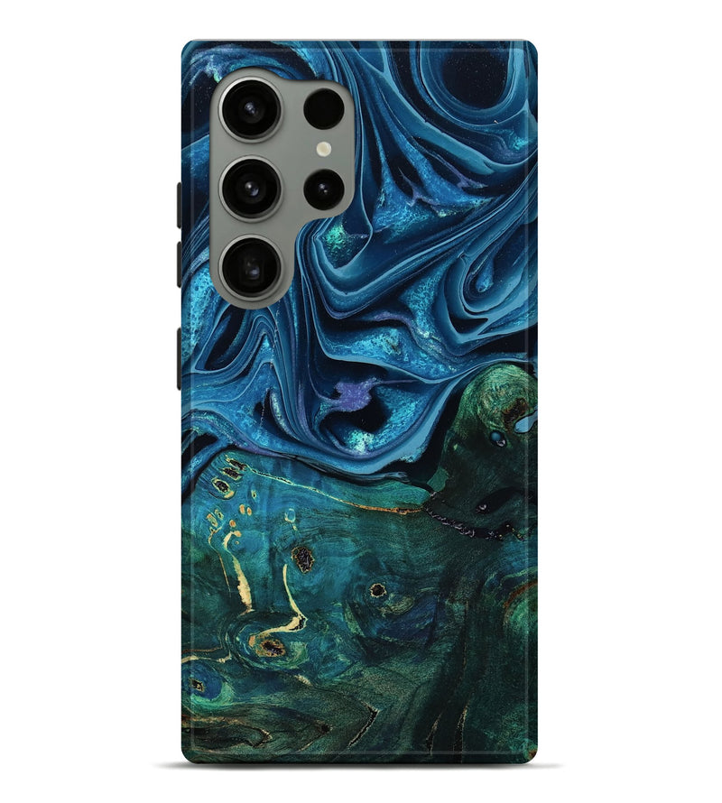 Galaxy S24 Ultra Wood Live Edge Phone Case - Zane (Blue, 801108)