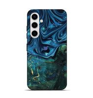 Galaxy S25 Wood Live Edge Phone Case - Zane (Blue, 801108)