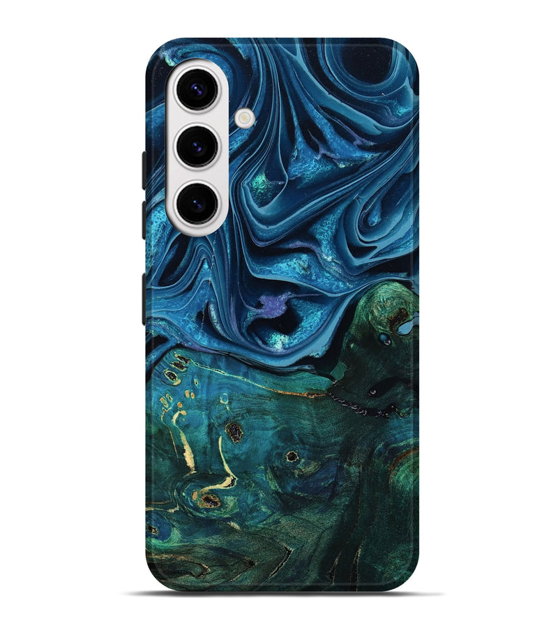 Galaxy S25 Plus Wood Live Edge Phone Case - Zane (Blue, 801108)