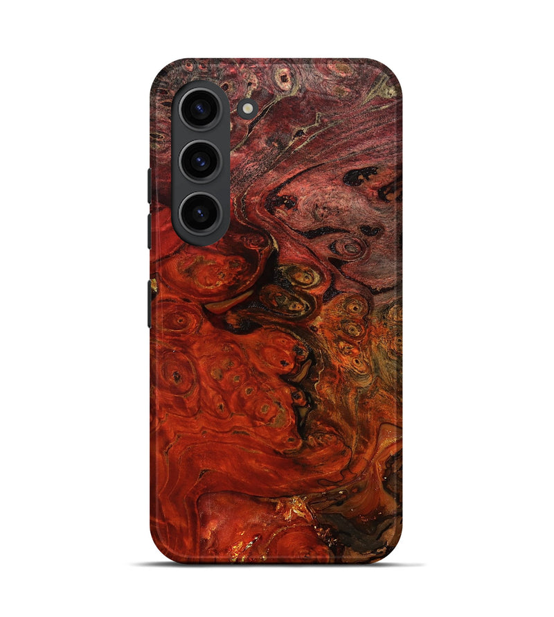 Galaxy S23 Wood Live Edge Phone Case - Santana (Red, 801110)