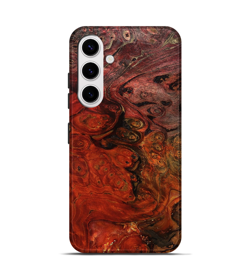 Galaxy S25 Wood Live Edge Phone Case - Santana (Red, 801110)