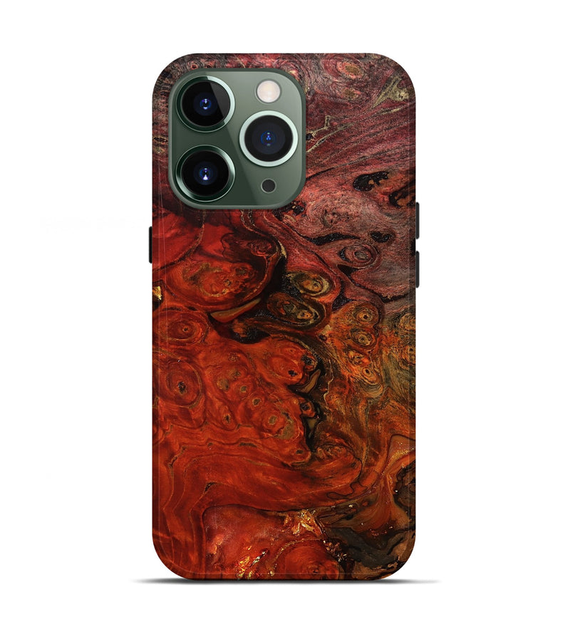 iPhone 13 Pro Wood Live Edge Phone Case - Santana (Red, 801110)