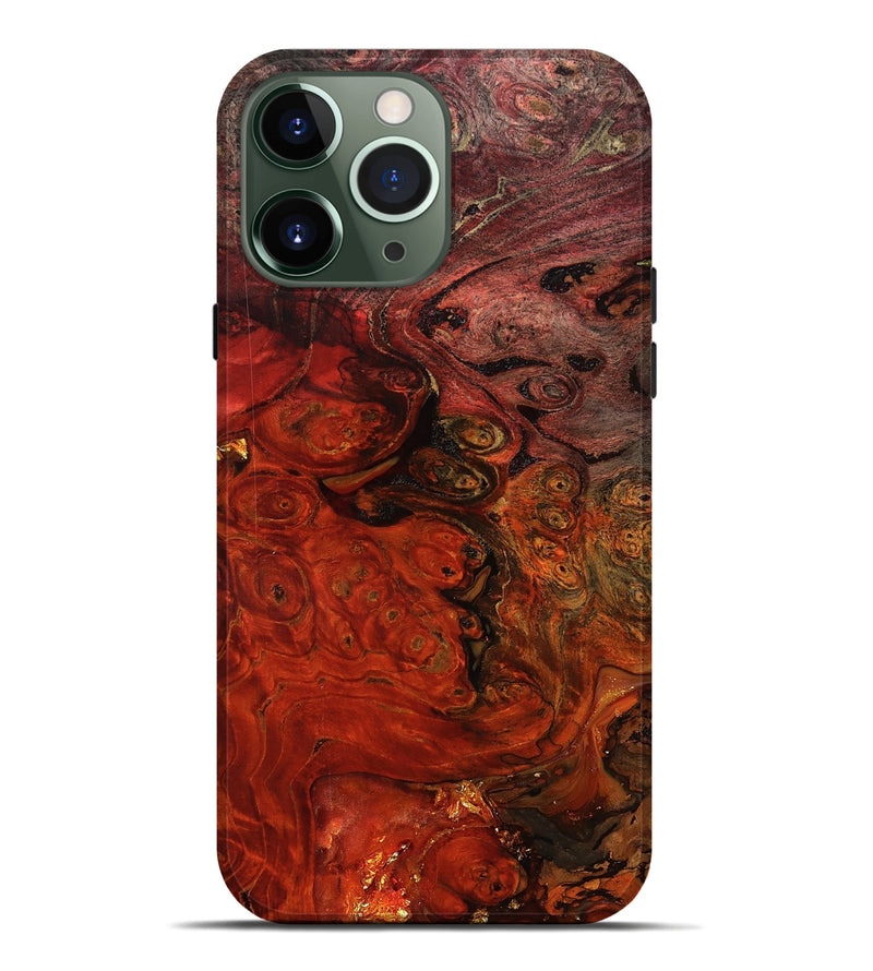 iPhone 13 Pro Max Wood Live Edge Phone Case - Santana (Red, 801110)