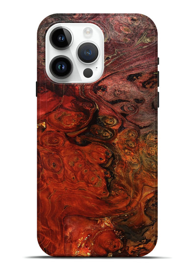 iPhone 15 Pro Max Wood Live Edge Phone Case - Santana (Red, 801110)