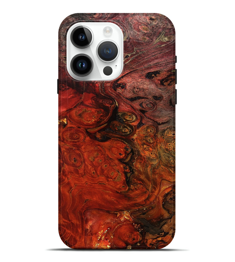 iPhone 15 Pro Max Wood Live Edge Phone Case - Santana (Red, 801110)