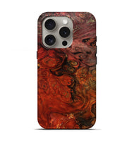 iPhone 16 Pro Wood Live Edge Phone Case - Santana (Red, 801110)