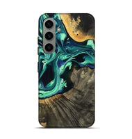 Galaxy S24 Wood Live Edge Phone Case - Agatha (Green, 801111)