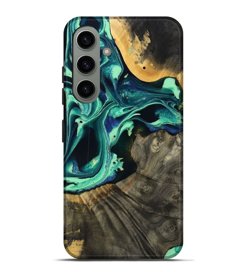 Galaxy S24 Plus Wood Live Edge Phone Case - Agatha (Green, 801111)