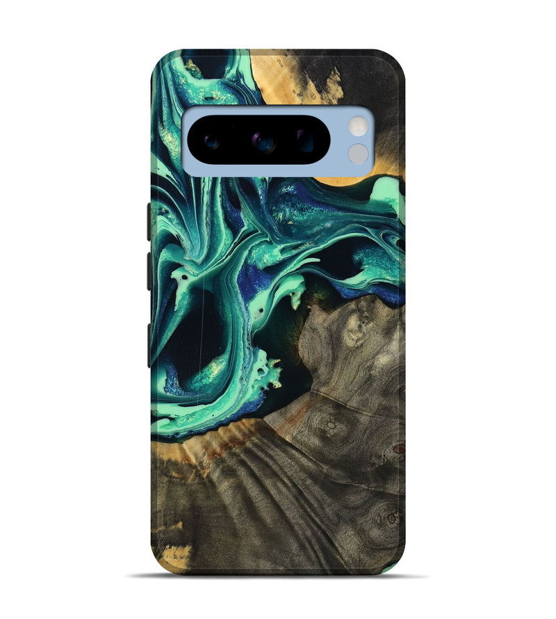 Pixel 8 Pro Wood Live Edge Phone Case - Agatha (Green, 801111)
