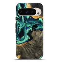 Pixel 9 Pro XL Wood Live Edge Phone Case - Agatha (Green, 801111)