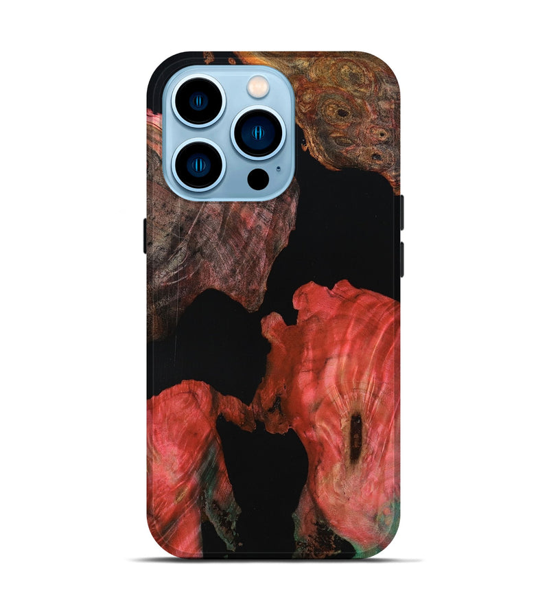 iPhone 14 Pro Wood Live Edge Phone Case - Garret (Wood Burl, 801112)