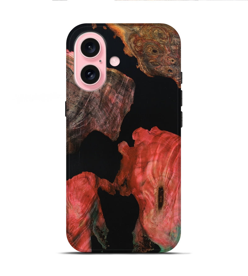 iPhone 16 Wood Live Edge Phone Case - Garret (Wood Burl, 801112)