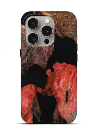 iPhone 16 Pro Wood Live Edge Phone Case - Garret (Wood Burl, 801112)