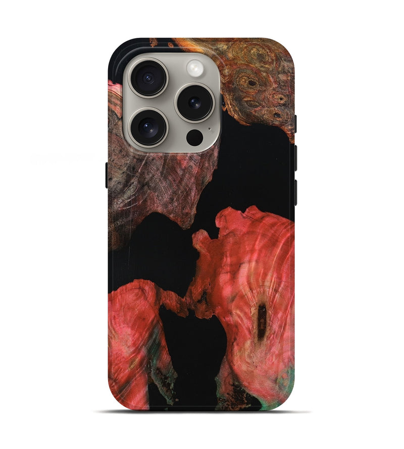 iPhone 16 Pro Wood Live Edge Phone Case - Garret (Wood Burl, 801112)