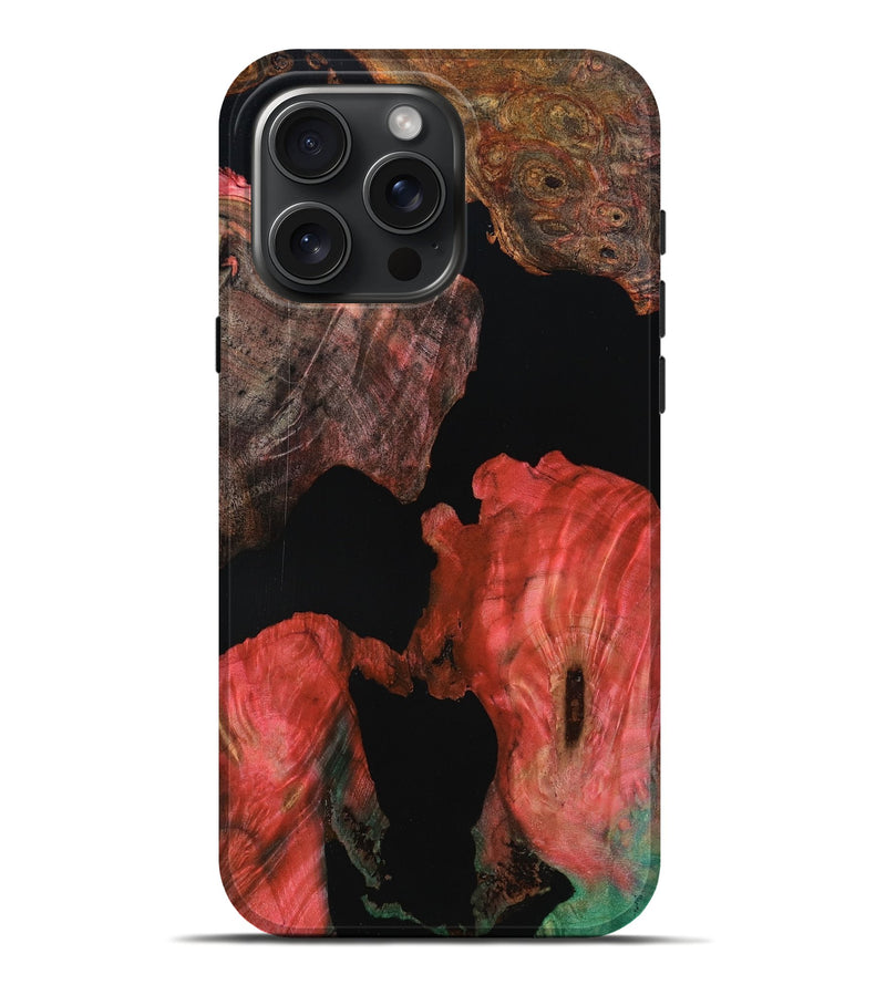 iPhone 16 Pro Max Wood Live Edge Phone Case - Garret (Wood Burl, 801112)