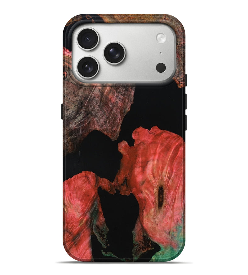 iPhone 17 Pro Max Wood Live Edge Phone Case - Garret (Wood Burl, 801112)