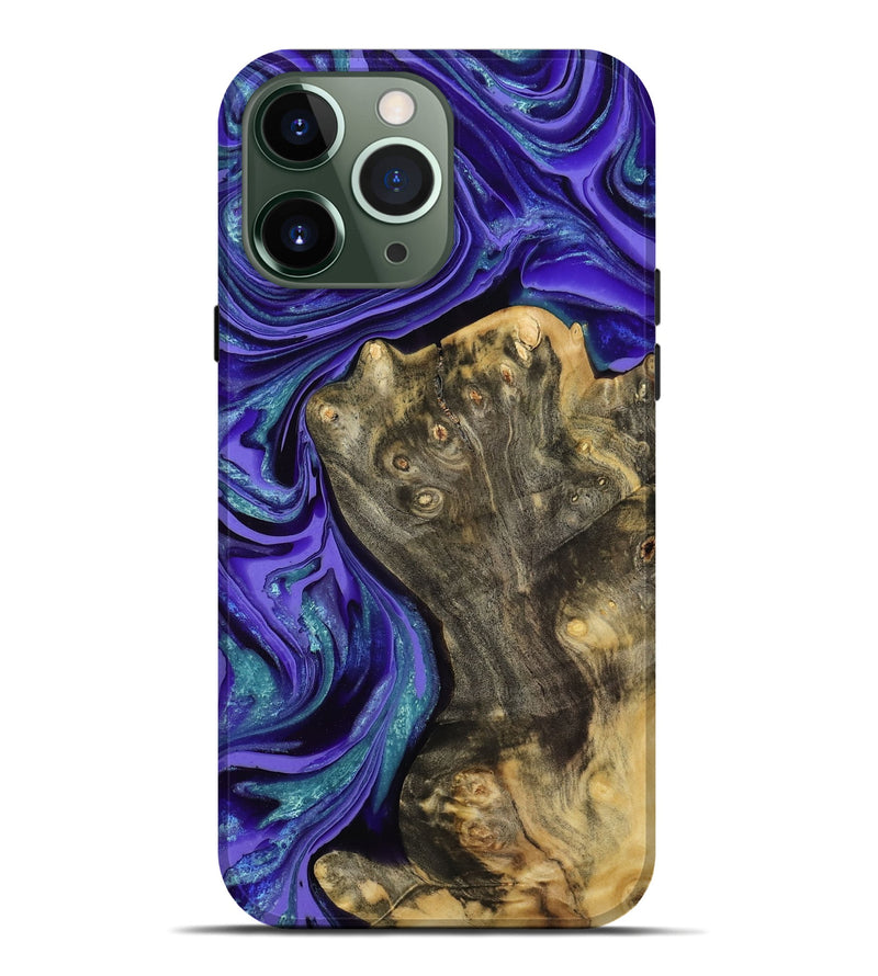 iPhone 13 Pro Max Wood Live Edge Phone Case - Dorthy (Purple, 801113)