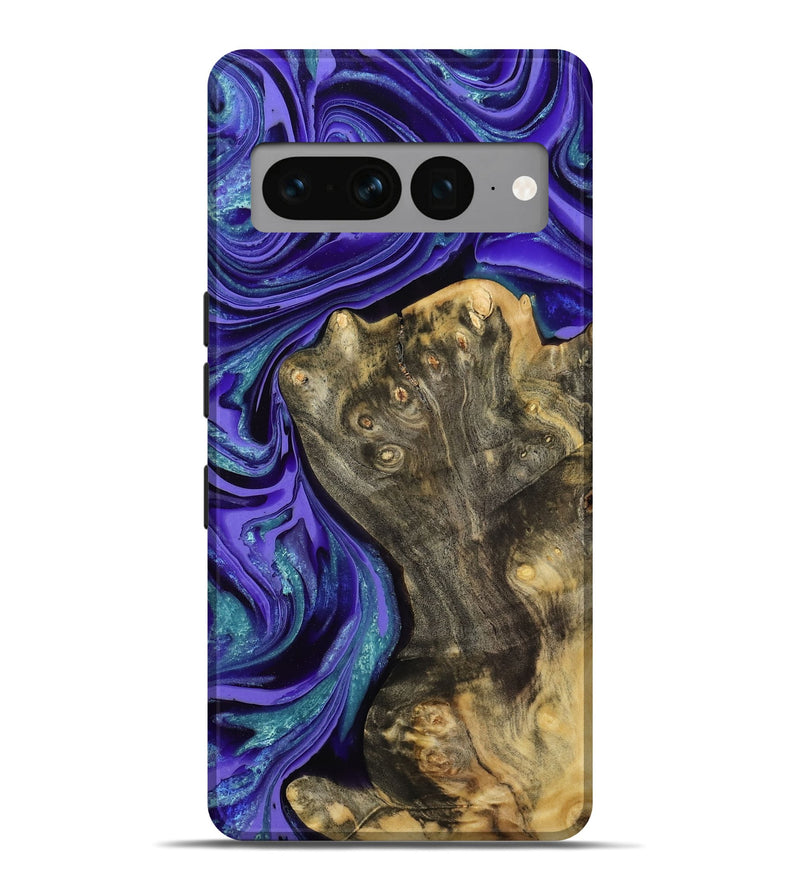 Pixel 7 Pro Wood Live Edge Phone Case - Dorthy (Purple, 801113)