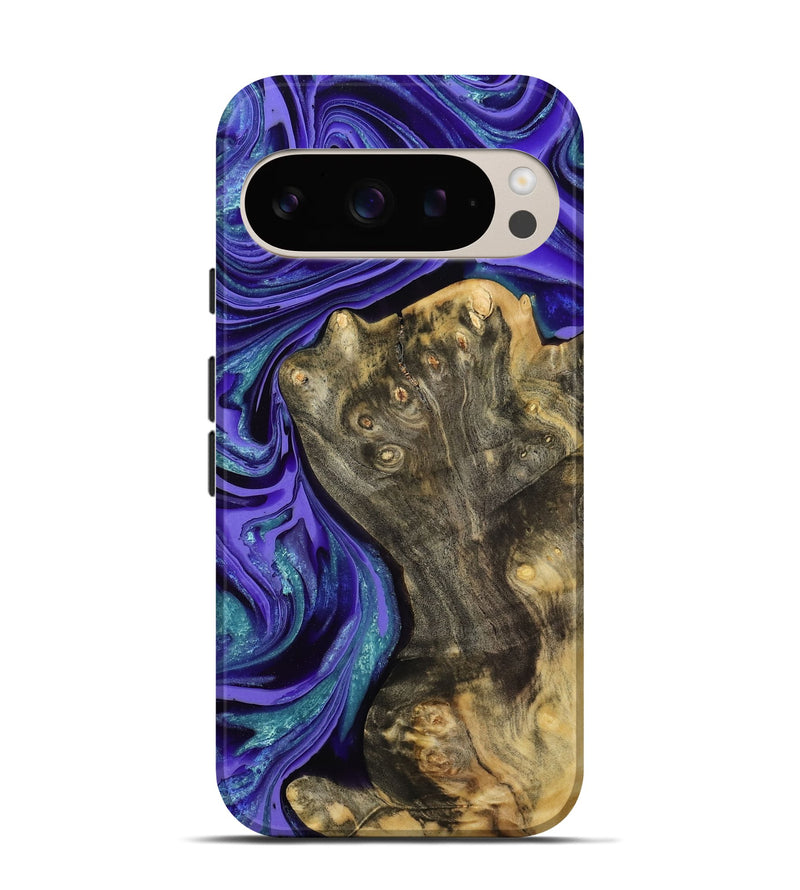 Pixel 9 Pro Wood Live Edge Phone Case - Dorthy (Purple, 801113)