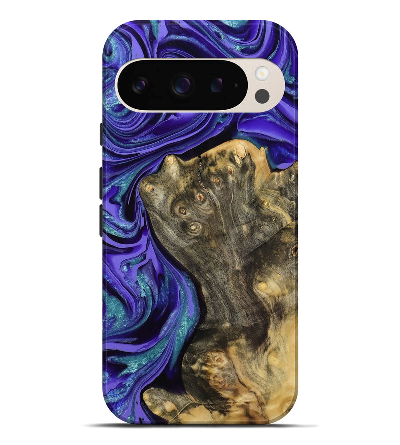Pixel 9 Pro XL Wood Live Edge Phone Case - Dorthy (Purple, 801113)