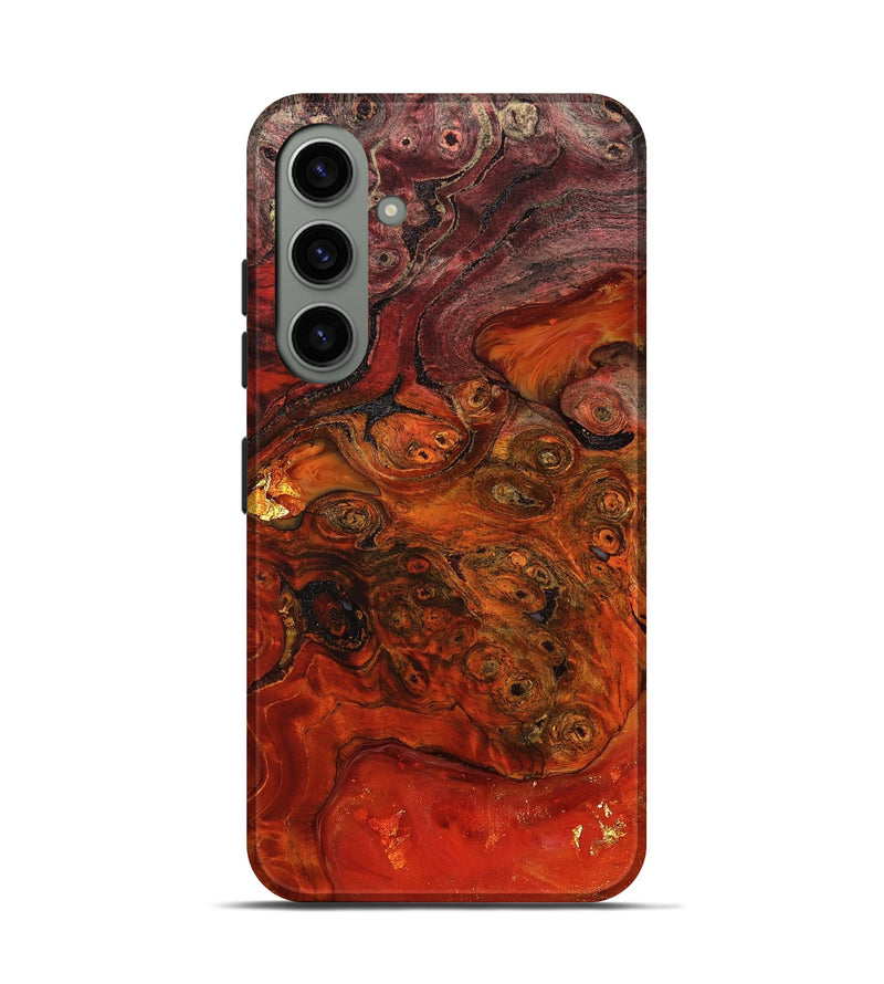 Galaxy S24 Wood Live Edge Phone Case - Edna (Red, 801114)