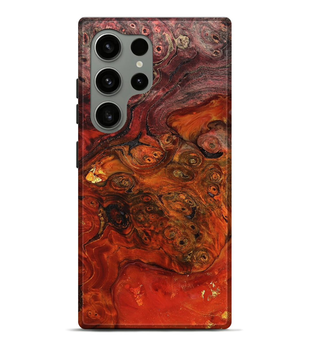 Galaxy S24 Ultra Wood Live Edge Phone Case - Edna (Red, 801114)